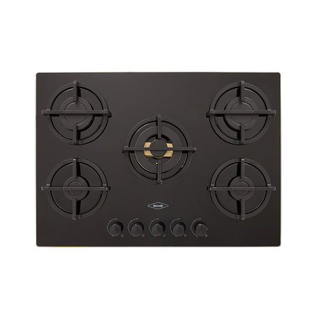 Estufa de empotrar Haceb Negro 78.5x60.4cm para Gas Natural con Cinco Quemadores - ESTUFAS DE EMPORTRAR Y CUBIERTAS | Bylmo