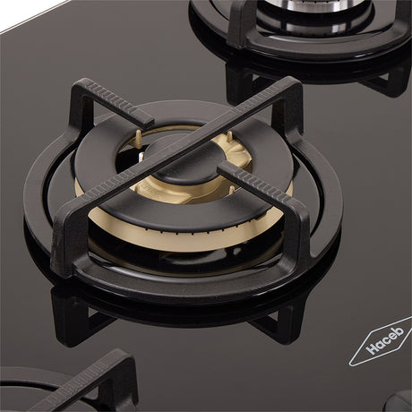 Estufa de empotrar Haceb Negro 78.5x60.4cm para Gas Natural con Cinco Quemadores - ESTUFAS DE EMPORTRAR Y CUBIERTAS | Bylmo