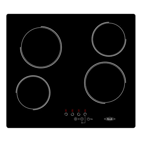 Estufa de empotrar Haceb Negro 68x62.5cm Vitroceramica Electrico con Cuatro Zonas de Cocción - ESTUFAS DE EMPORTRAR Y CUBIERTAS | Bylmo