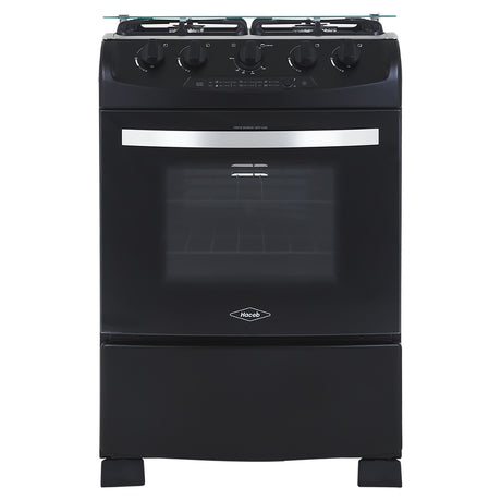 Estufa Haceb Negro 65.5x96.5cm Para Gas Propano con Cuatro Quemadores y con Horno - ESTUFAS | Bylmo