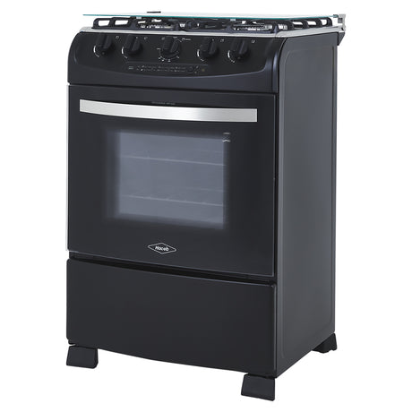 Estufa Haceb Negro 65.5x96.5cm Para Gas Propano con Cuatro Quemadores y con Horno - ESTUFAS | Bylmo