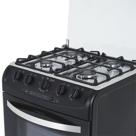 Estufa Haceb Negro 65.5x96.5cm Para Gas Propano con Cuatro Quemadores y con Horno - ESTUFAS | Bylmo