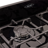 Estufa Haceb Negro 65.5x98.5cm Para Gas Natural con Cuatro Quemadores y con Horno - ESTUFAS | Bylmo