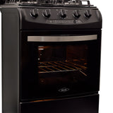 Estufa Haceb Negro 65.5x98.5cm Para Gas Natural con Cuatro Quemadores y con Horno - ESTUFAS | Bylmo