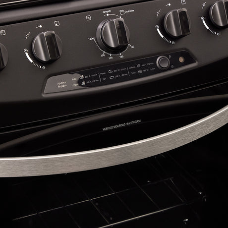 Estufa Haceb Negro 65.5x98.5cm Para Gas Propano con Cuatro Quemadores y con Horno - ESTUFAS | Bylmo