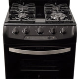 Estufa Haceb Negro 65.5x98.5cm Para Gas Propano con Cuatro Quemadores y con Horno - ESTUFAS | Bylmo