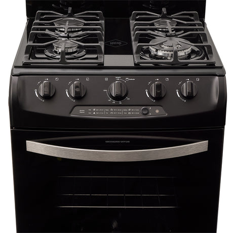 Estufa Haceb Negro 65.5x98.5cm Para Gas Propano con Cuatro Quemadores y con Horno - ESTUFAS | Bylmo