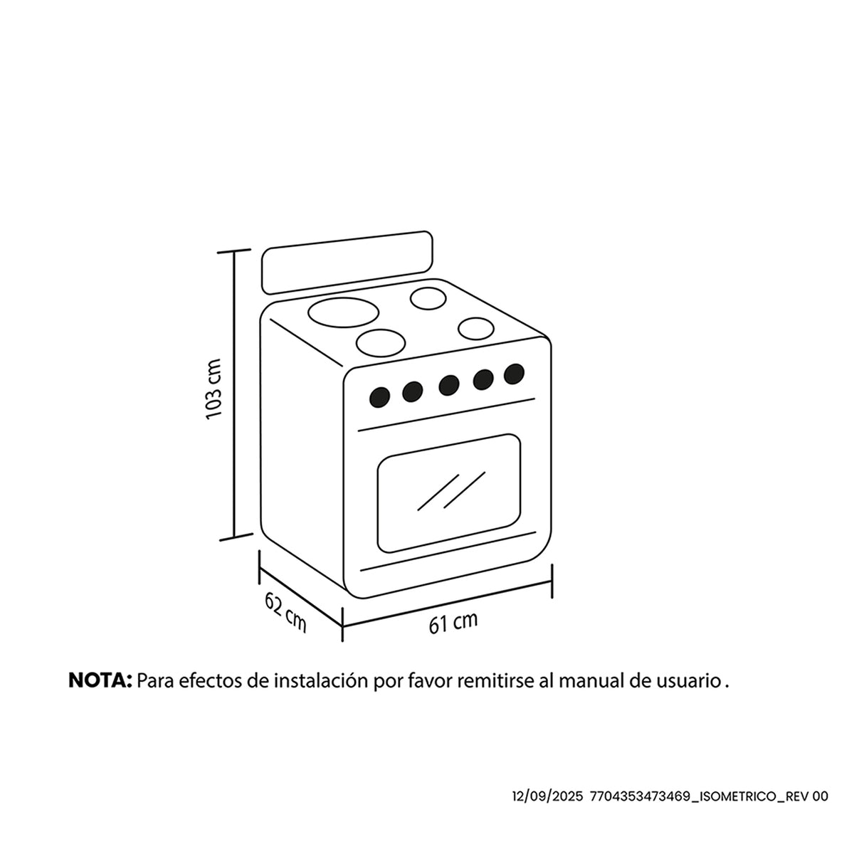 Estufa Haceb Azul 65.5x98.5cm Para Gas Natural con Cuatro Quemadores y con Horno - ESTUFAS | Bylmo