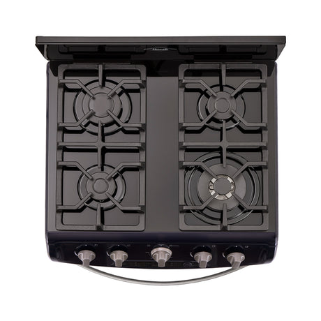 Estufa Haceb Azul 65.5x98.5cm Para Gas Natural con Cuatro Quemadores y con Horno - ESTUFAS | Bylmo