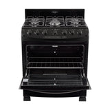 Estufa Haceb Negro 81x98.5cm Para Gas Natural con Seis Quemadores y con Horno - ESTUFAS | Bylmo