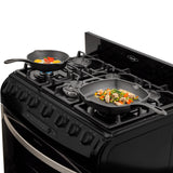 Estufa Haceb Negro 81x98.5cm Para Gas Natural con Seis Quemadores y con Horno - ESTUFAS | Bylmo