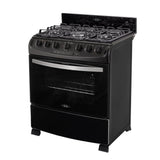 Estufa Haceb Negro 81x98.5cm Para Gas Natural con Seis Quemadores y con Horno - ESTUFAS | Bylmo