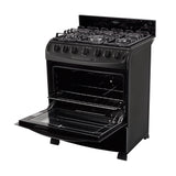 Estufa Haceb Negro 81x98.5cm Para Gas Natural con Seis Quemadores y con Horno - ESTUFAS | Bylmo
