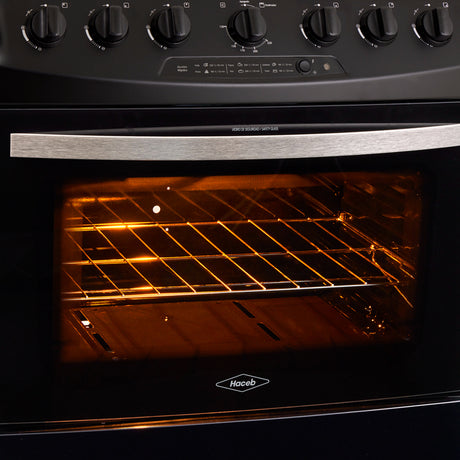 Estufa Haceb Negro 98x81cm Para Gas Propano con Seis Quemadores y con Horno - ESTUFAS | Bylmo