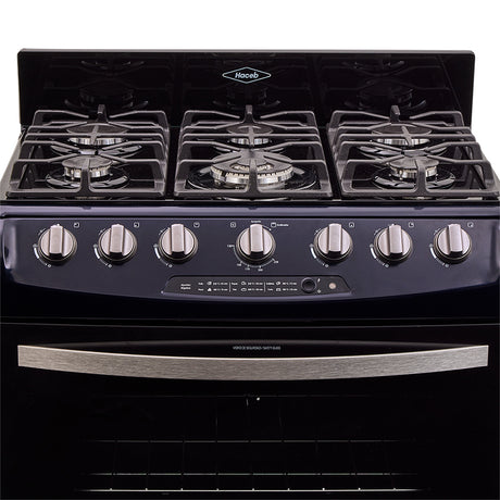 Estufa Haceb Azul 81x98.5cm Para Gas Natural con Seis Quemadores y con Horno - ESTUFAS | Bylmo