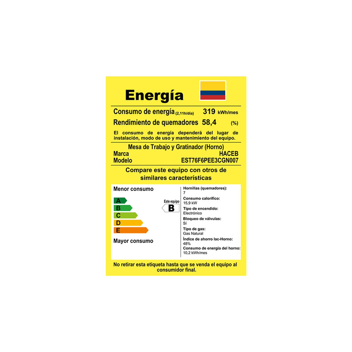 Estufa Haceb Azul 81x98.5cm Para Gas Natural con Seis Quemadores y con Horno - ESTUFAS | Bylmo