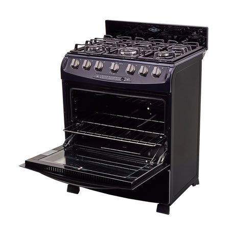 Estufa Haceb Azul 81x98.5cm Para Gas Natural con Seis Quemadores y con Horno - ESTUFAS | Bylmo
