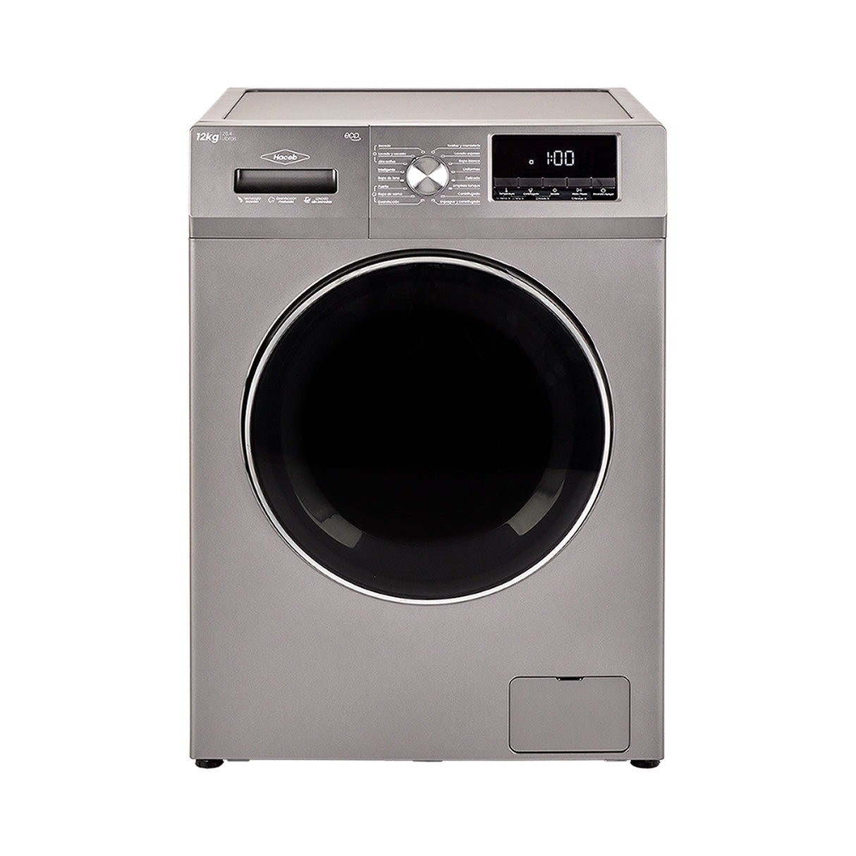 Lavadora secadora Haceb Gris 65x105cm de 12 Kilogramos con Pantalla Digital y 16 Funciones - LAVADORAS Y SECADORAS | Bylmo