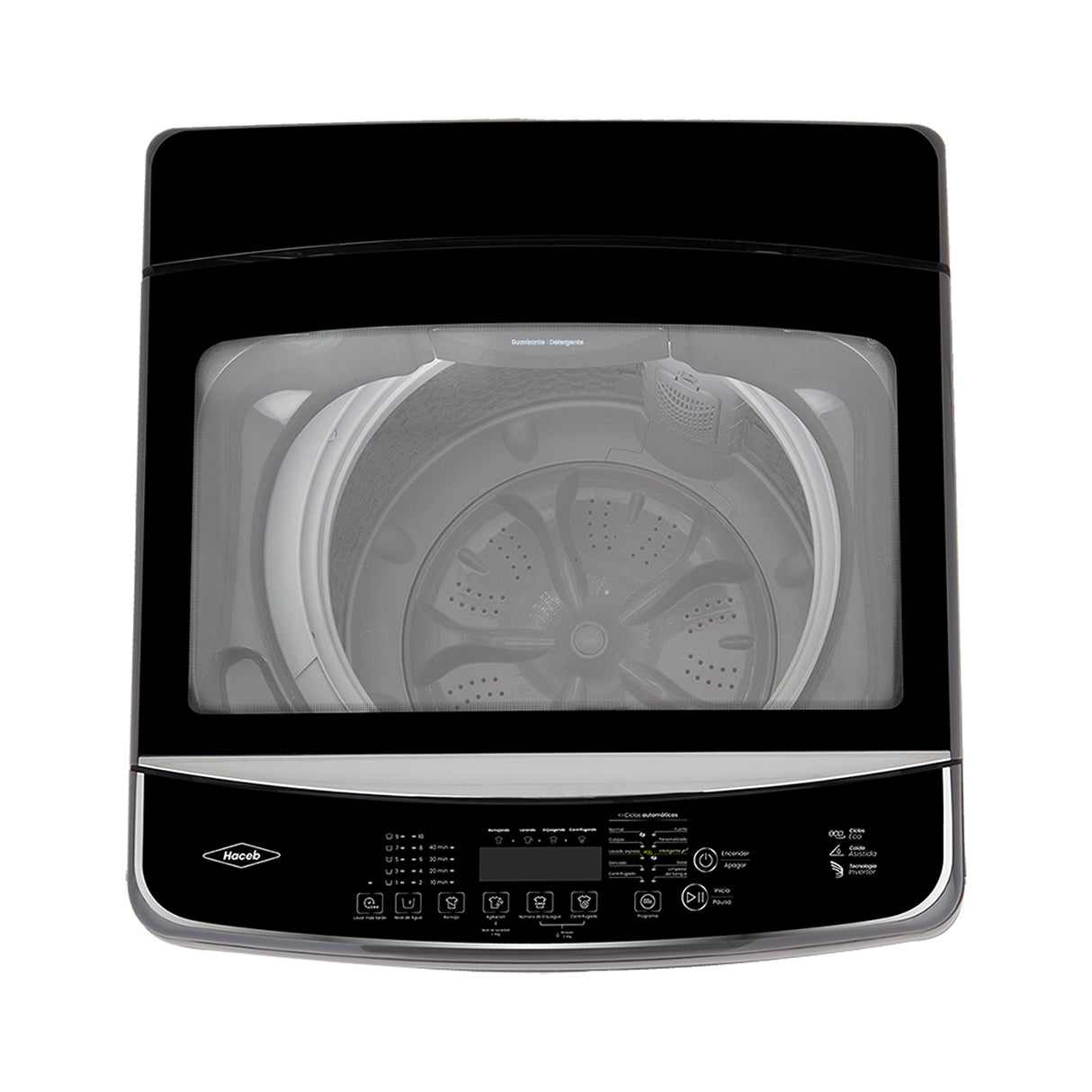 Lavadora Haceb Gris 75.5x112.5cm de 22 Kilogramos con Pantalla Digital y 10 Funciones - LAVADORAS Y SECADORAS | Bylmo