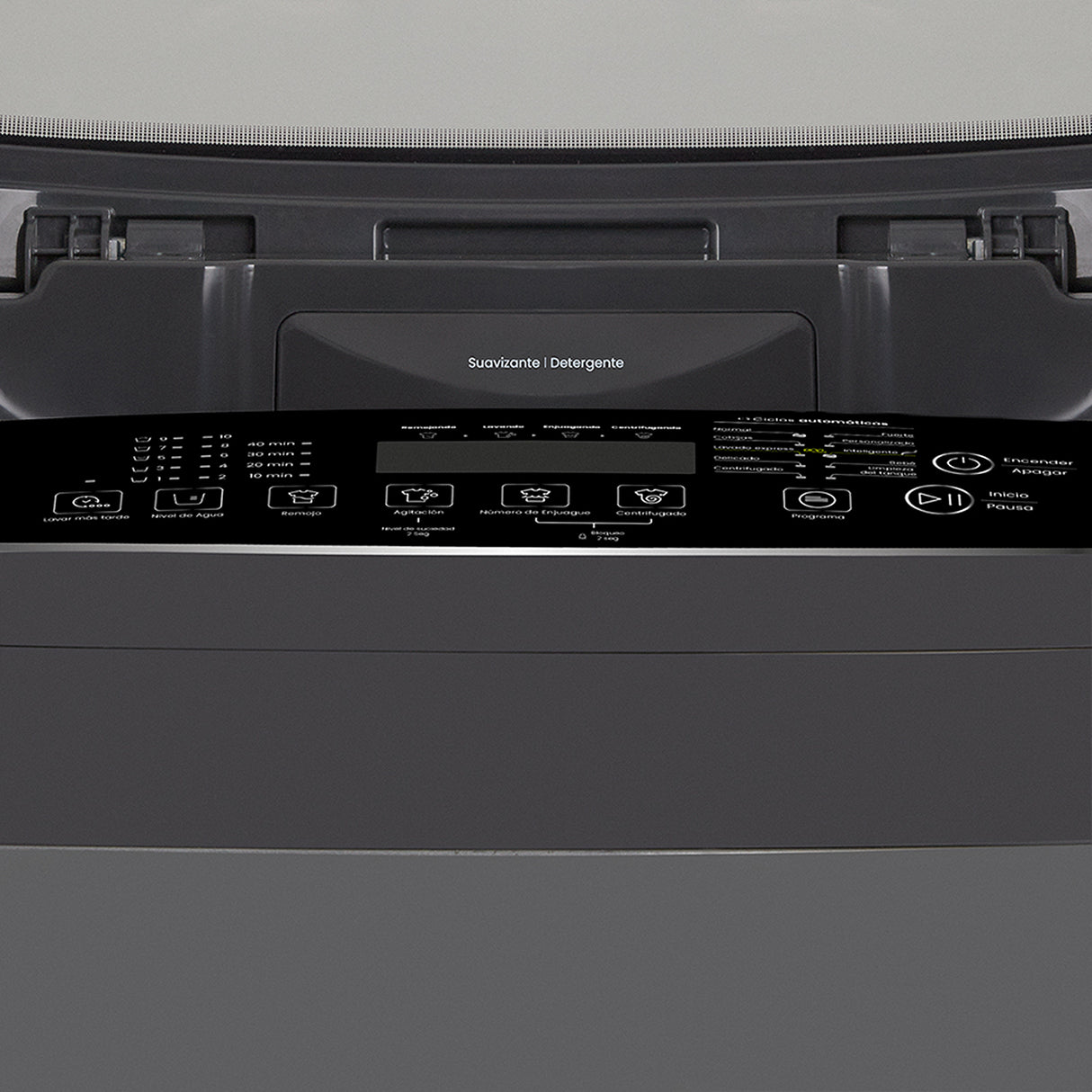 Lavadora Haceb Gris 75.5x112.5cm de 22 Kilogramos con Pantalla Digital y 10 Funciones - LAVADORAS Y SECADORAS | Bylmo