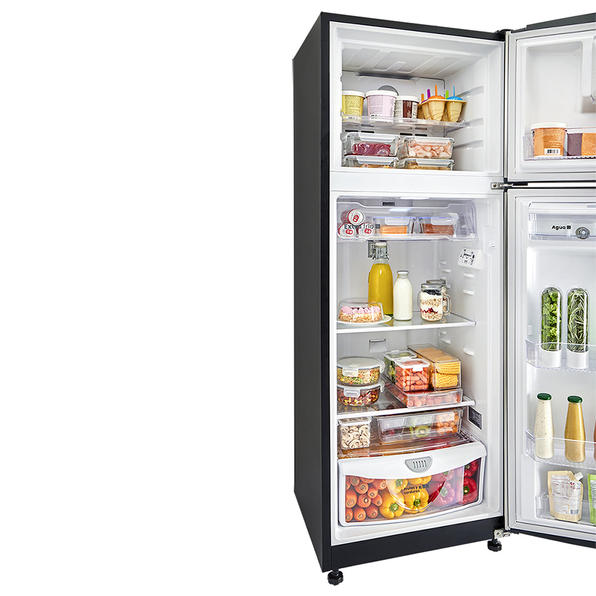 Nevera Haceb Inverter Negro Esmeralda 65x163cm No Frost de 254 Litros con Dispensador de Agua y con Pantalla Digital - NEVERAS | Bylmo