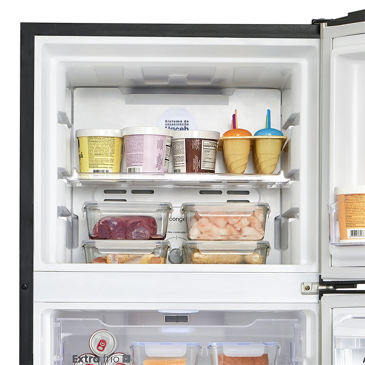 Nevera Haceb Inverter Negro Esmeralda 65x163cm No Frost de 254 Litros con Dispensador de Agua y con Pantalla Digital - NEVERAS | Bylmo