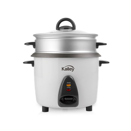 Olla Arrocera Kalley Blanco 26.5x32cm de 1.8 Litros con Función para Mantener Caliente - OLLAS ARROCERAS | Bylmo