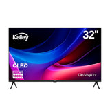 Televisor Kalley Google TV Negro 71.6x47.4cm Smart de 32" Pulgadas QLED Full HD 1080P con Wifi y Bluetooth Integrado
