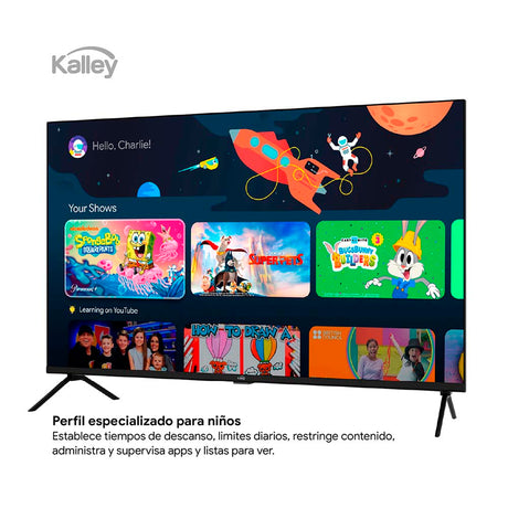 Televisor Kalley Google TV Negro 71.6x47.4cm Smart de 32" Pulgadas QLED Full HD 1080P con Wifi y Bluetooth Integrado - TELEVISORES | Bylmo