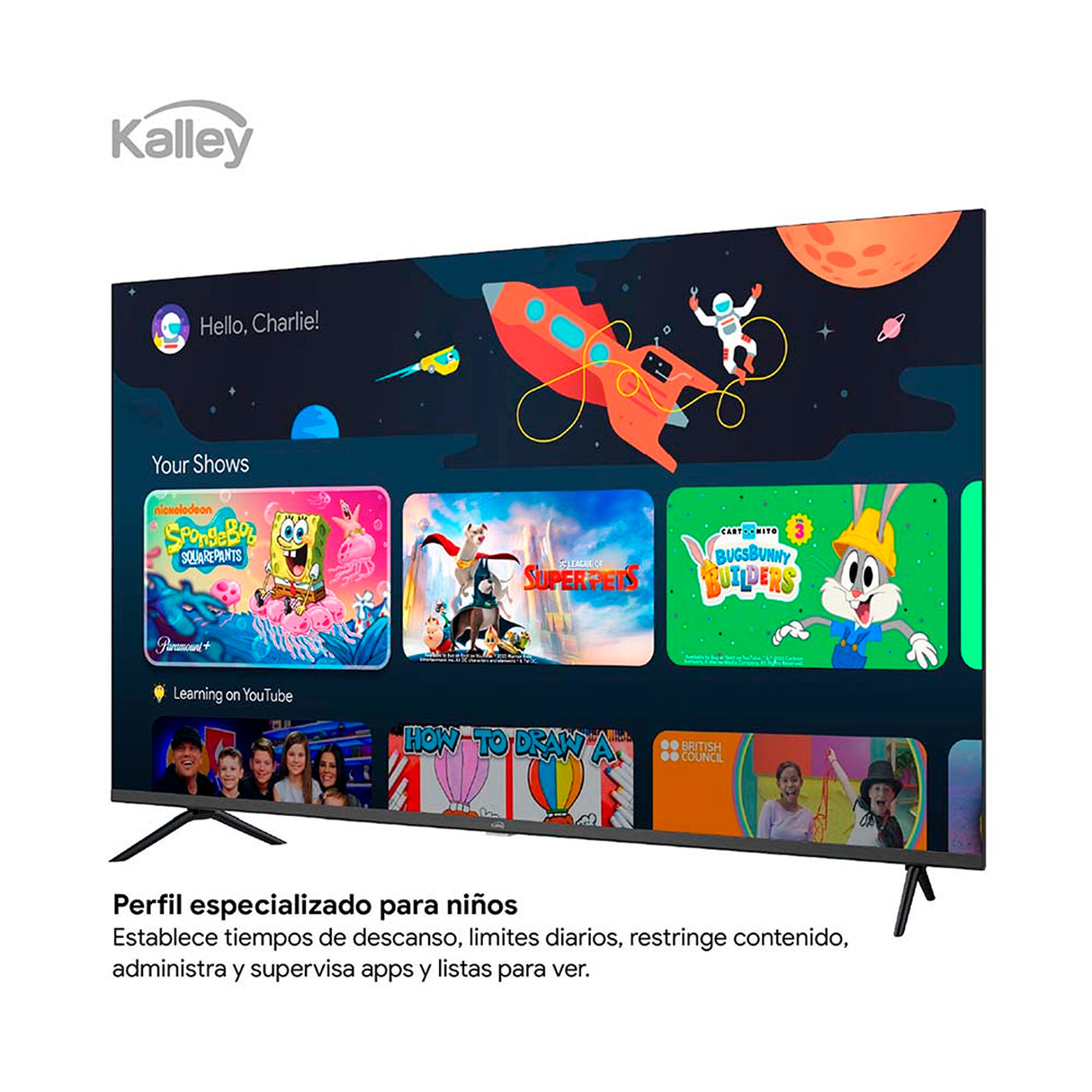 Televisor Kalley Google TV Negro 89.2x55.9cm Smart de 40" Pulgadas QLED Full HD 1080P con Wifi y Bluetooth Integrado - TELEVISORES | Bylmo