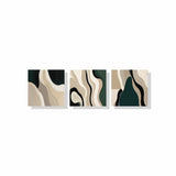 Cuadro decorativo en 3 Piezas Moderno Curvas en la Tierra 34x34cm cada Uno - CUADROS | Bylmo