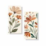 Cuadro decorativo en 2 Piezas Floral Armonía Vegetal 34x72cm cada Uno - CUADROS | Bylmo