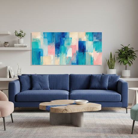Cuadro decorativo Moderno Brisa Abstracta 55x118cm de Bastidor - CUADROS | Bylmo