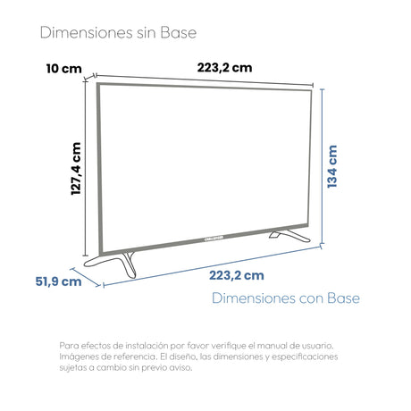 Televisor Challenger Google TV Negro 223.2x127.4cm Smart MiniLED de 100" Pulgadas 4K con Wifi y Bluetooth Integrado - TELEVISORES | Bylmo