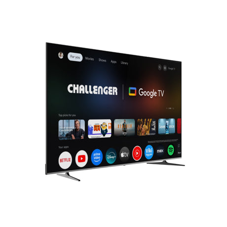 Televisor Challenger Google TV Negro 223.2x127.4cm Smart MiniLED de 100" Pulgadas 4K con Wifi y Bluetooth Integrado - TELEVISORES | Bylmo