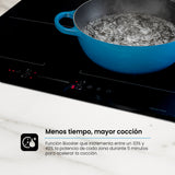 Estufa de Inducción para Empotrar Challenger Negro 77x52cm 220 Voltios con Cuatro Zonas de Cocción y Sistema Puente - ESTUFAS DE EMPORTRAR Y CUBIERTAS | Bylmo