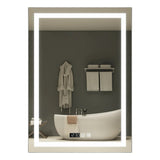 Espejo de Baño Led 60x80cm Rectangular sin Marco Con Biselado y con SandBlasting - ESPEJOS DE BANHO | Bylmo