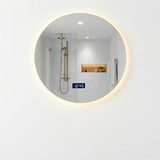 Espejo de Baño Led 80x80cm Redondo Antiempaño sin Marco Con Biselado y con SandBlasting - ESPEJOS DE BANHO | Bylmo