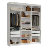 Closet Venus Blanco 180x217cm sin Puertas y con Doce Compartimientos - CLOSETS | Bylmo