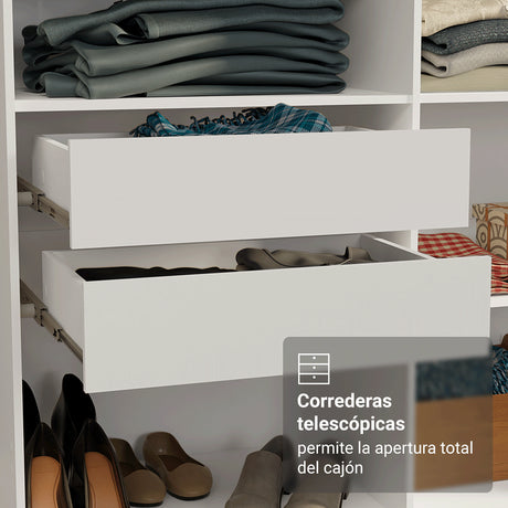 Closet Venus Blanco 180x217cm sin Puertas y con Doce Compartimientos - CLOSETS | Bylmo