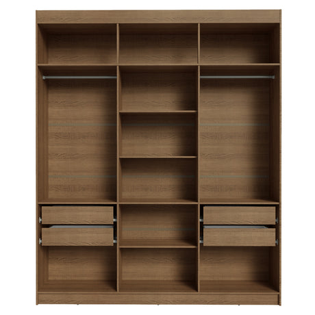 Closet Venus Marrón 180x217cm sin Puertas y con Doce Compartimientos - CLOSETS | Bylmo