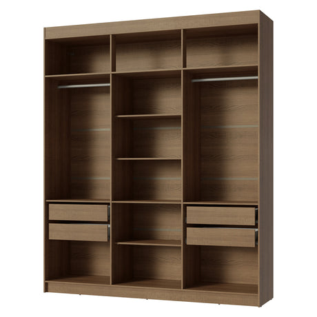 Closet Venus Marrón 180x217cm sin Puertas y con Doce Compartimientos - CLOSETS | Bylmo