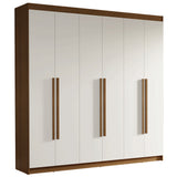 Closet Venus Marrón y Blanco 180x217cm con Seis Puertas y con Doce Compartimientos - CLOSETS | Bylmo