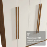 Closet Venus Marrón y Blanco 180x217cm con Seis Puertas y con Doce Compartimientos - CLOSETS | Bylmo