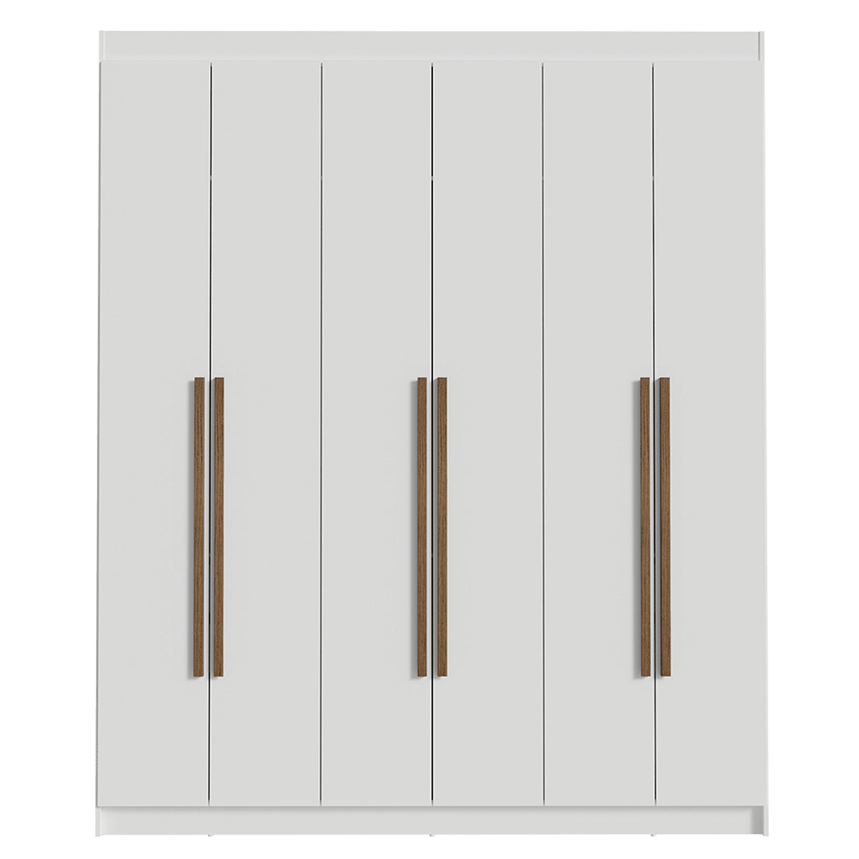 Closet Venus Blanco y Marrón 180x217cm con Seis Puertas y con Doce Compartimientos - CLOSETS | Bylmo