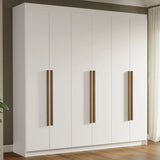 Closet Venus Blanco y Marrón 180x217cm con Seis Puertas y con Doce Compartimientos - CLOSETS | Bylmo