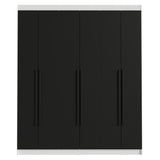 Closet Venus Blanco y Negro 180x217cm con Seis Puertas y con Doce Compartimientos - CLOSETS | Bylmo