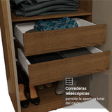 Closet Venus Marrón y Crema 180x217cm con Seis Puertas con Doce Compartimientos y con Espejo - CLOSETS | Bylmo