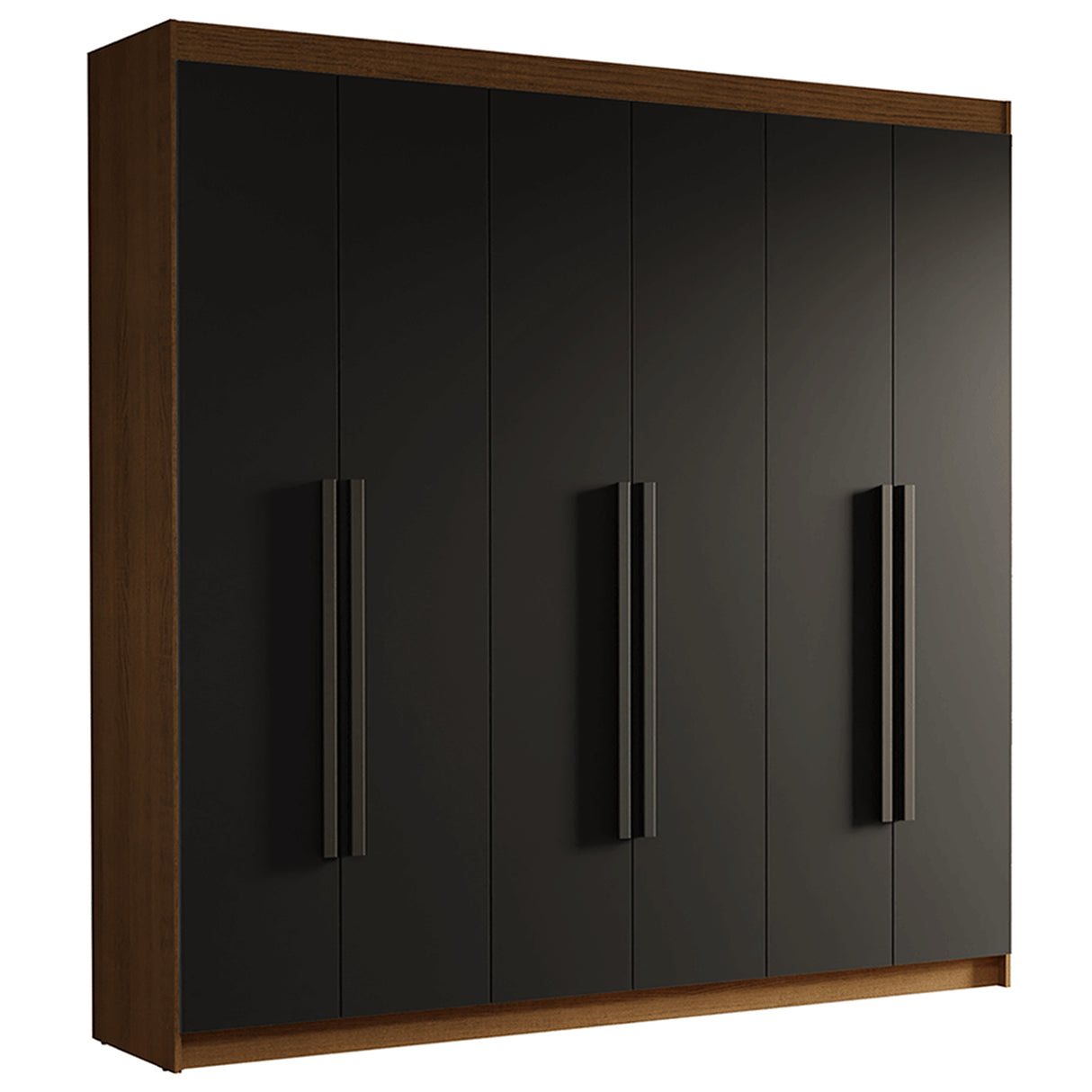 Closet Venus Marrón y Negro 180x217cm con Seis Puertas y con Doce Compartimientos - CLOSETS | Bylmo