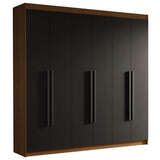 Closet Venus Marrón y Negro 180x217cm con Seis Puertas y con Doce Compartimientos - CLOSETS | Bylmo